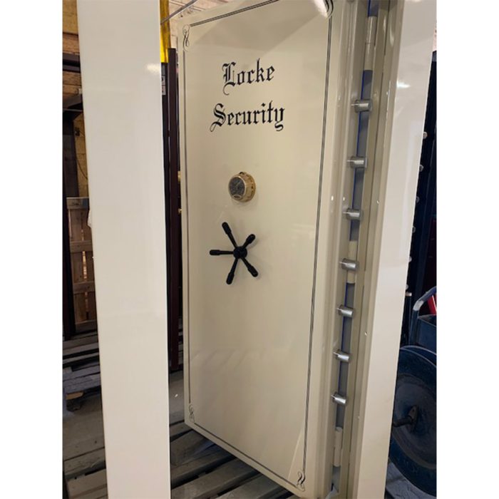 custom-vault-door-locke-security-white-gloss-gold-blackhandle custom-vault-door-locke-security-white-gloss-gold-blackhandle